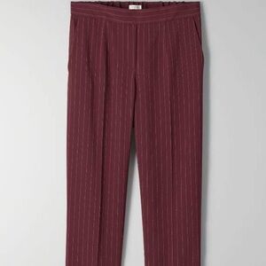 Babaton Conan Burgundy Pinstripe Pants
